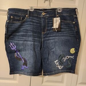 Torrid Disney Villains Ursula Denim Shorts Size 22 NWT